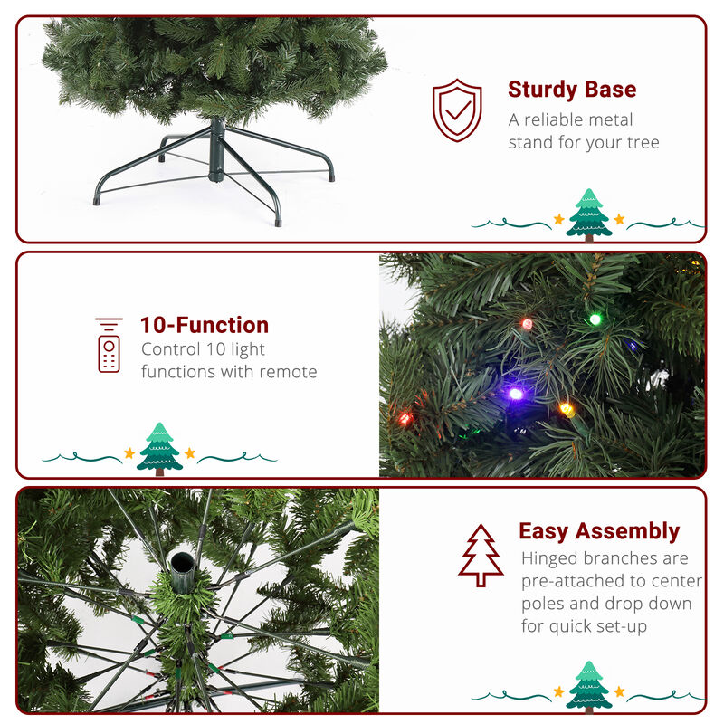 Pencil-Shaped Automatic Tree Structure Slim & Space-Saving Christmas Tree with Easy Setup