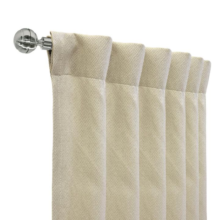 Thermalogic Galati Room Darkening Elegantly Blocking Most Light Dual Header Curtain Panel Linen