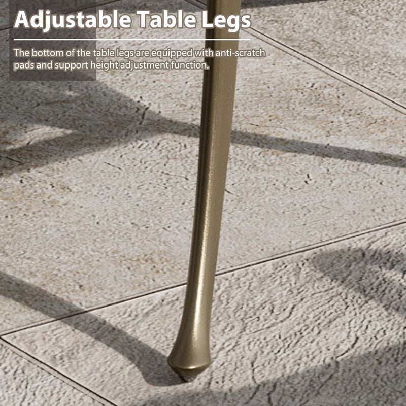 Mondawe 72 in. x 42 in. Oval Powder Coated Cast Aluminum Outdoor Dining Table with 2.1 inch Umbrella Hole