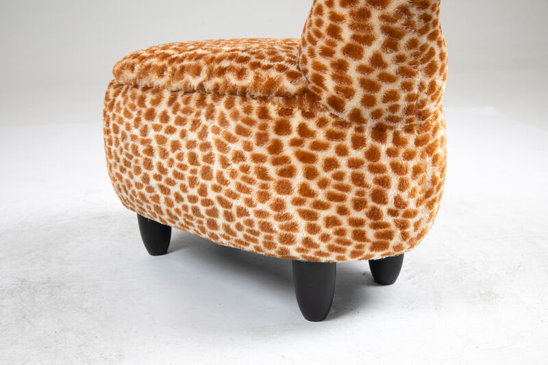 Brown Giraffe Animal Storage Ottoman