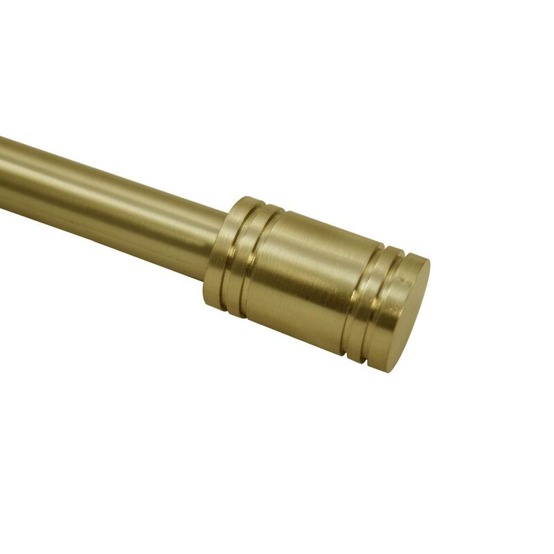 Versailles Lexington Ringlets Steel Heavy Duty Curtain Rods for Windows Set 86" - 144" Black