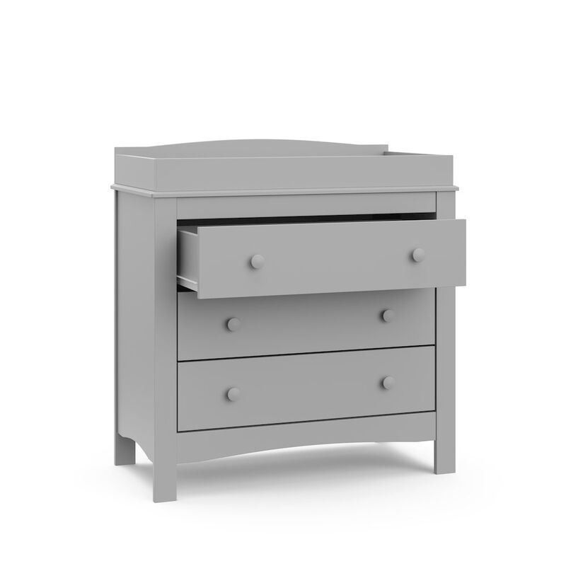 Graco Noah 3 Drawer Chest with Changing Topper (Pebble Gray)