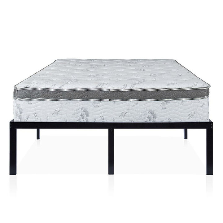 Hivvago King size 16-inch High Heavy Duty Metal Platform Bed Frame