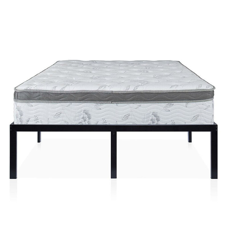 Hivvago King size 16-inch High Heavy Duty Metal Platform Bed Frame
