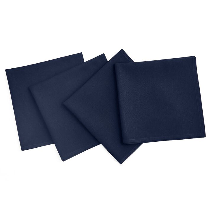 Solino Home 100% Pure Linen Cloth Napkins 20 x 20 Inch Set of 4 | Dru - Cotton Linen Plain Dinner Napkins