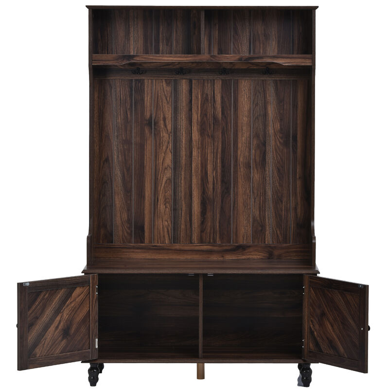 Merax Entryway Coat Rack with 4 Hooks Hall Tree