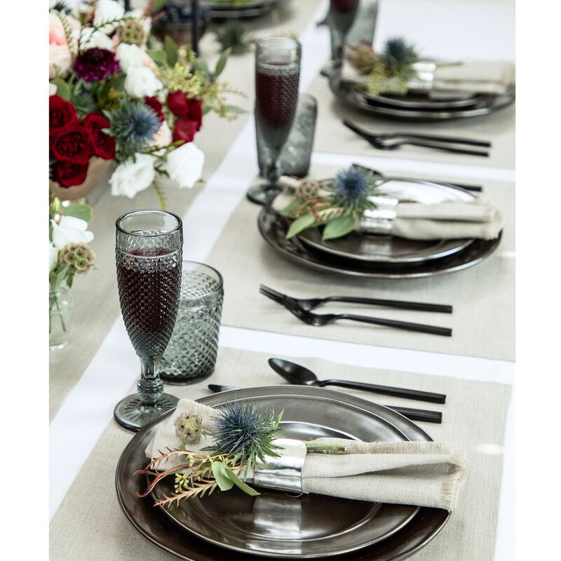 Solino Home 100% Pure Linen 14 x 19 Inch Placemats Set of 4 | Diana