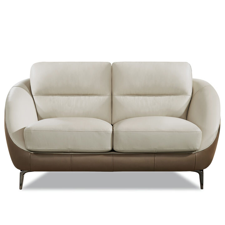 Makena Top Grain Leather Loveseat