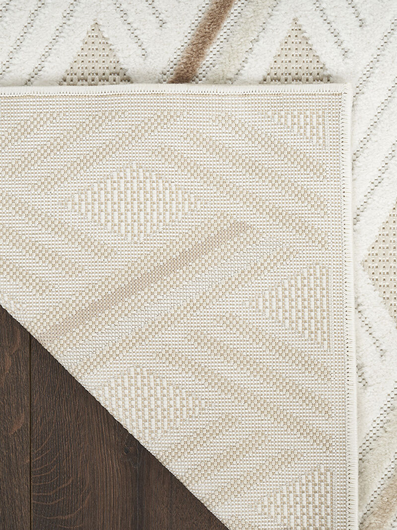 Care Free CAF05 Ivory/Beige 3'11" x 5'11" Rug
