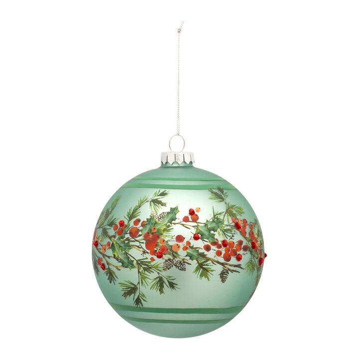 Ball Ornament for Classic Holiday Decor and Festive Styling (Set of 6)
