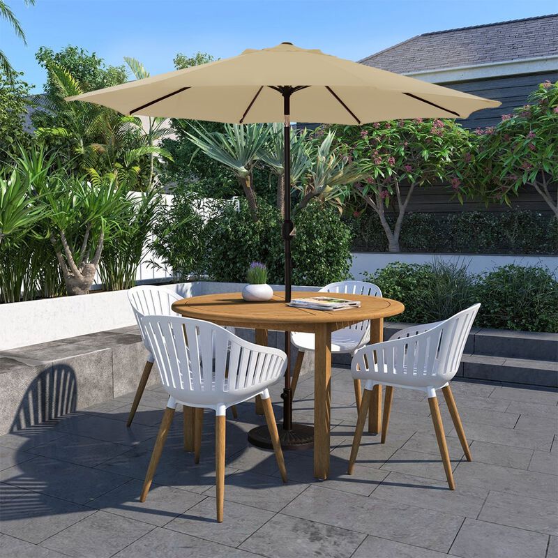 Mondawe 9ft Patio Umbrella Outdoor Umbrella Patio Market Umbrella with Push Button Tilt and Crank