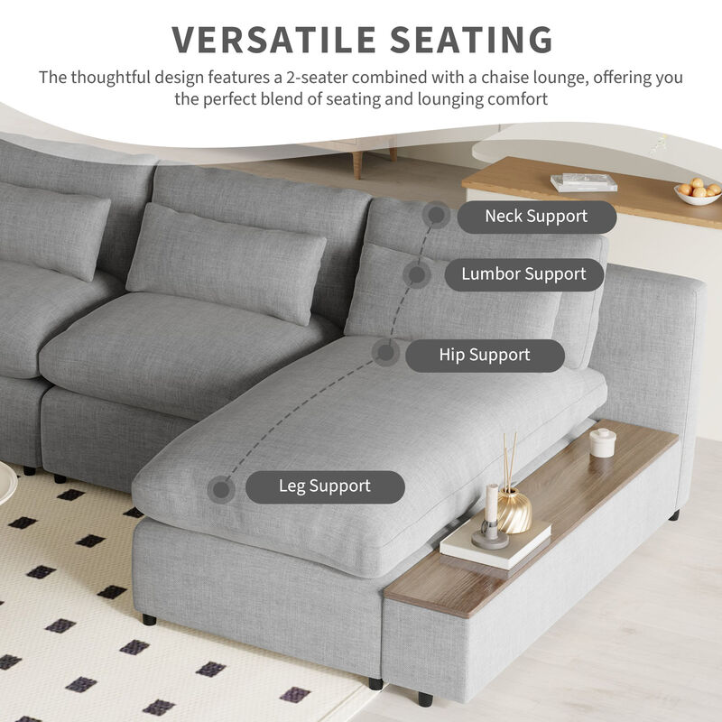 Merax L-shaped Modular Sectional Sofa with  Storage