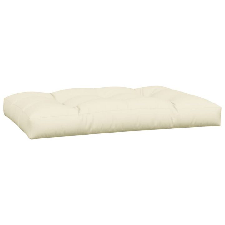 5pc Pallet Cushions For Bench, 47 Inch, Tufted Stitched Cream Fabric - Benzara