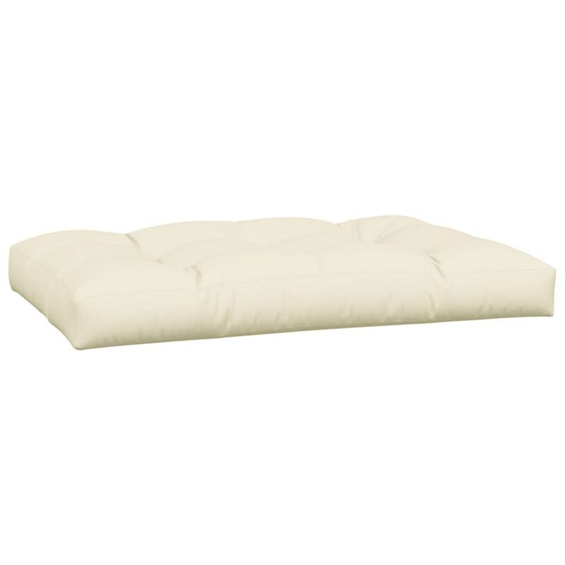 5pc Pallet Cushions For Bench, 47 Inch, Tufted Stitched Cream Fabric - Benzara