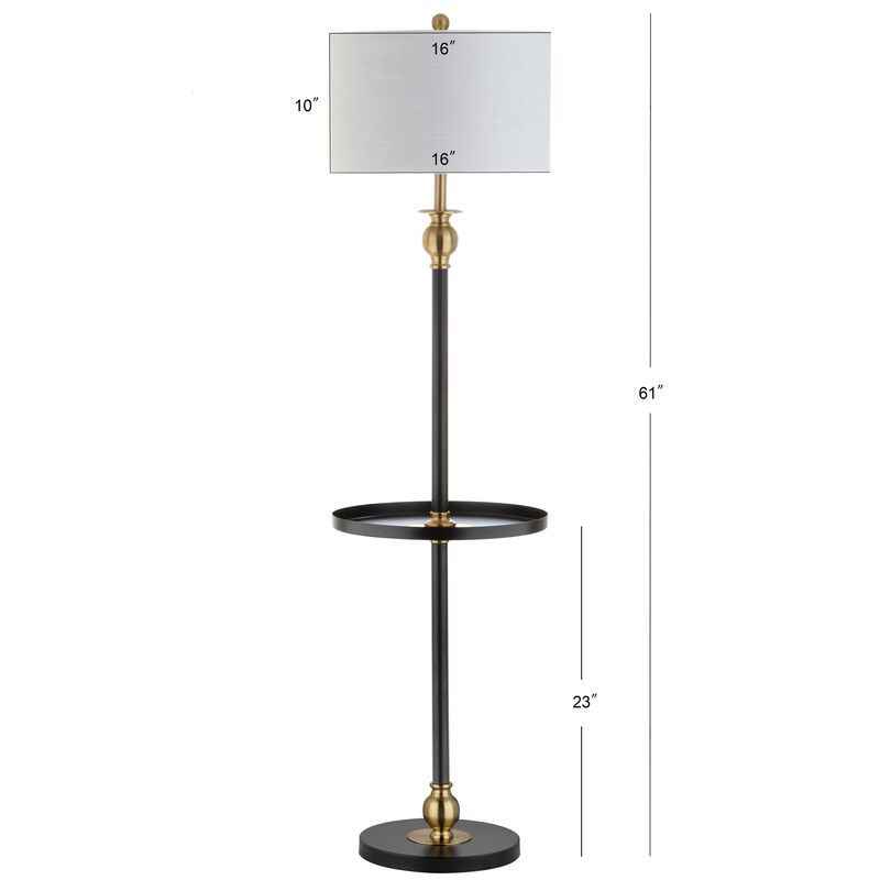 Evans Metal LED End Table Floor Lamp