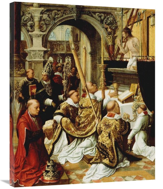 The Mass of Saint Gregory the Great-Canvas Art-28x35