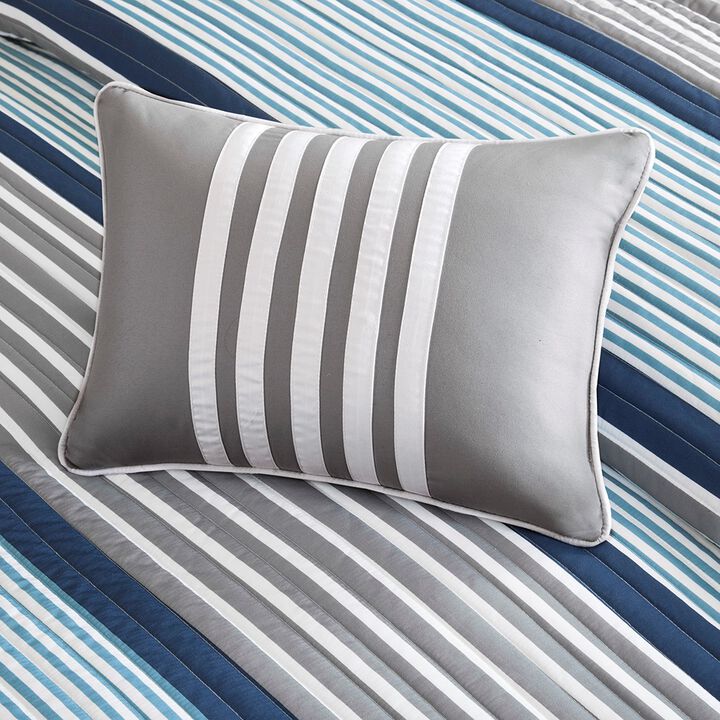 Gracie Mills Aderyn Modern Reversible Quilt Set with Throw Pillows