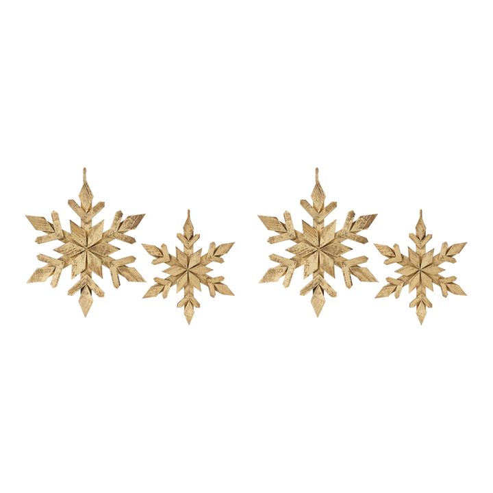 Snowflake Christmas Ornament for Holiday Tree Decoration (Set of 4)