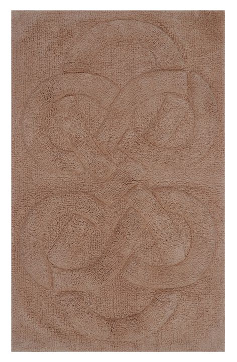 Knightsbridge Tuft Twisted 220 GSF Non Skid Back Bath Rug 24 x 40 - Stone