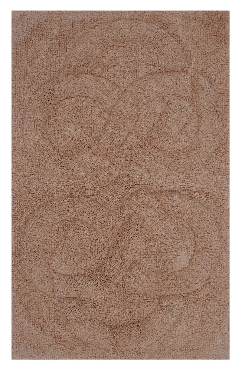 Knightsbridge Tuft Twisted 220 GSF Non Skid Back Bath Rug 24 x 40 - Stone
