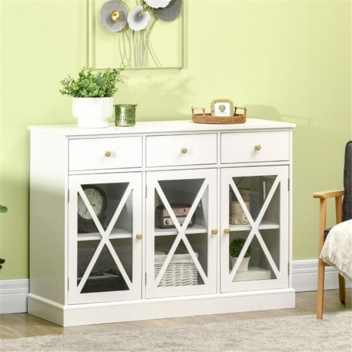 Modern Kitchen Sideboard Buffet Cabinet with Storage Shelves & Drawers