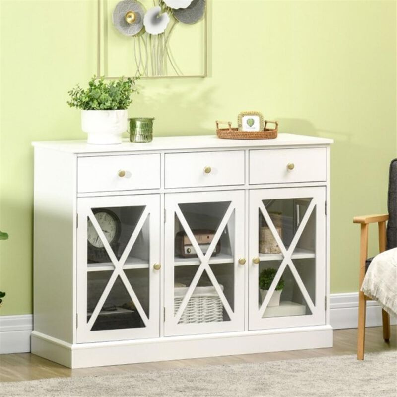 Modern Kitchen Sideboard Buffet Cabinet with Storage Shelves & Drawers