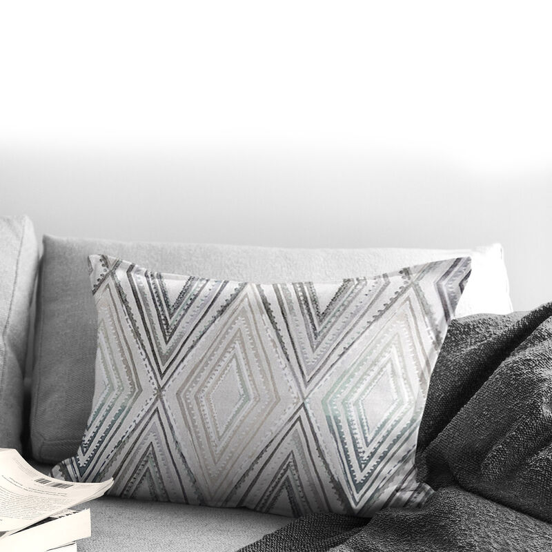 6ix Tailors Fine Linens Sloane Seabreeze/Ivory Decorative Throw Pillows