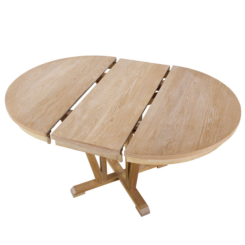 Rustic 5-Piece Extendable Dining Table Set