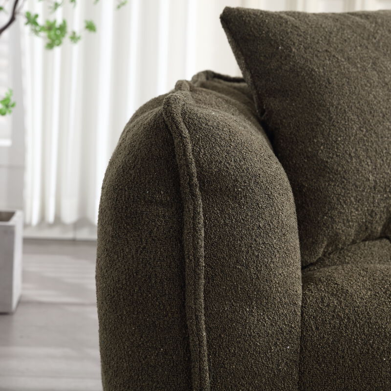 Merax Chenille Lazy Bean Bag Loveseat for Living Room