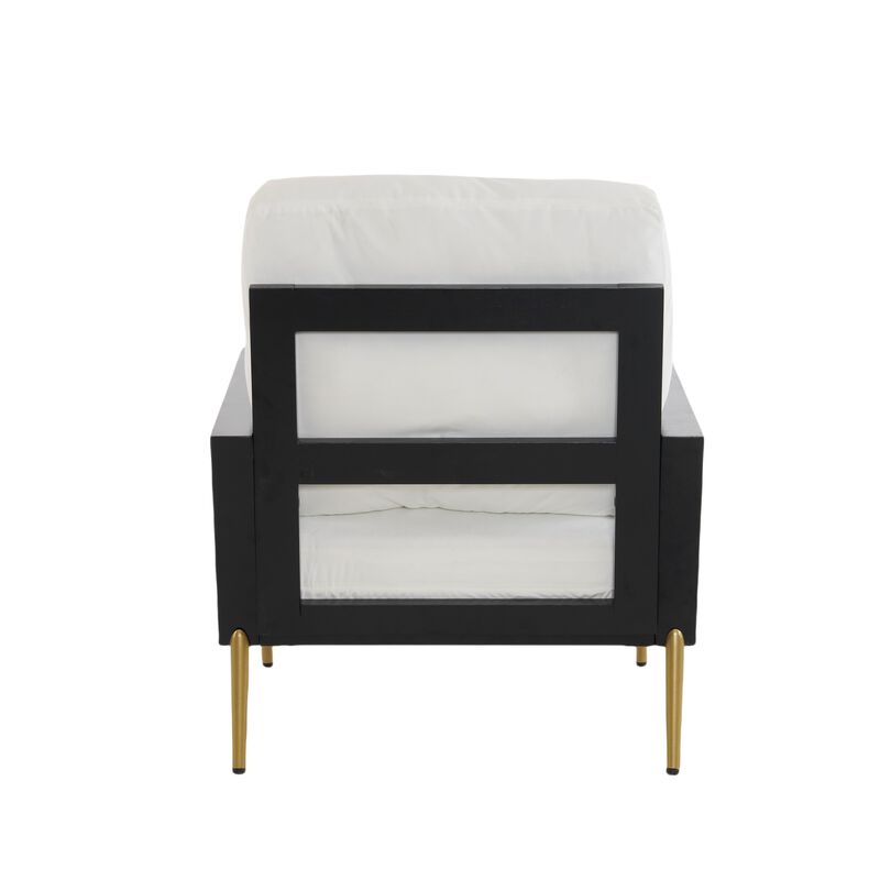 Merax Accent Armchair with Gold Metal Legs