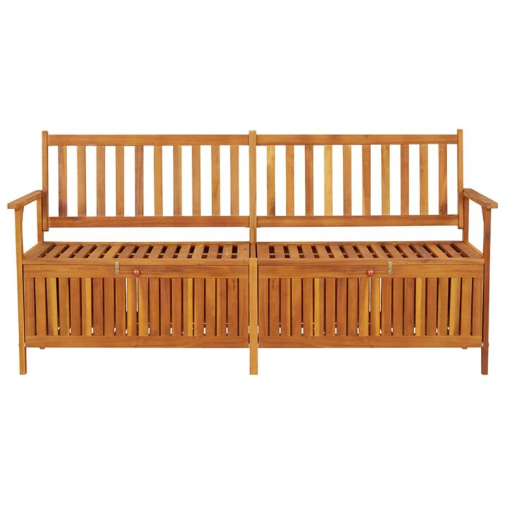 vidaXL Storage Bench 66.9" Solid Wood Acacia