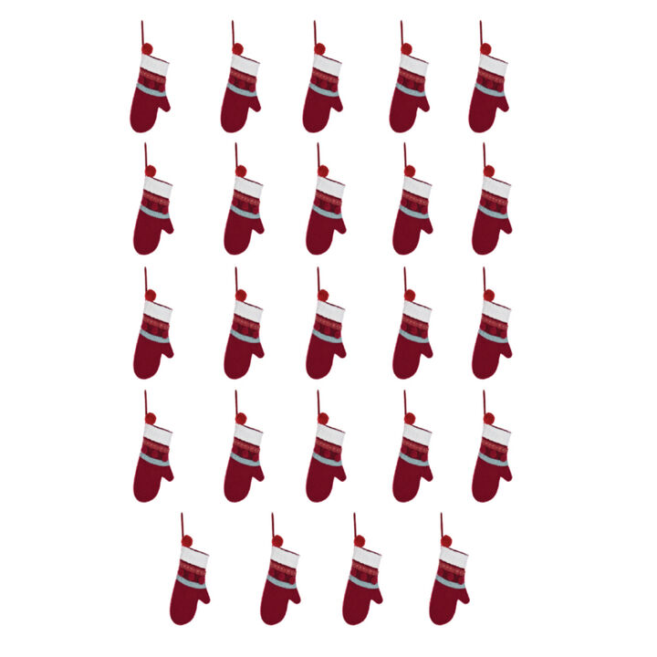 Plush Mitten Ornament (Set of 24)