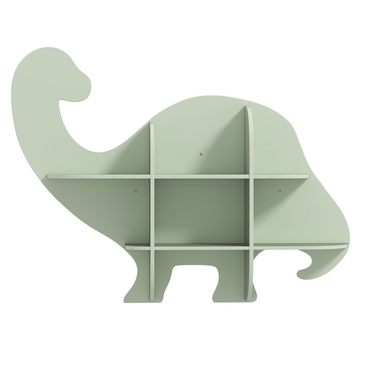 2-Tier Floating Dinosaur Kids Bookshelf for Children