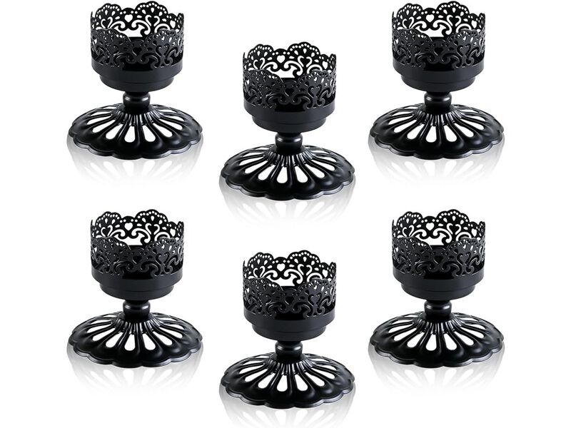 Antizer Candle Holders Set 3-4/5” Hight Elegant Iron Metal Candlesticks