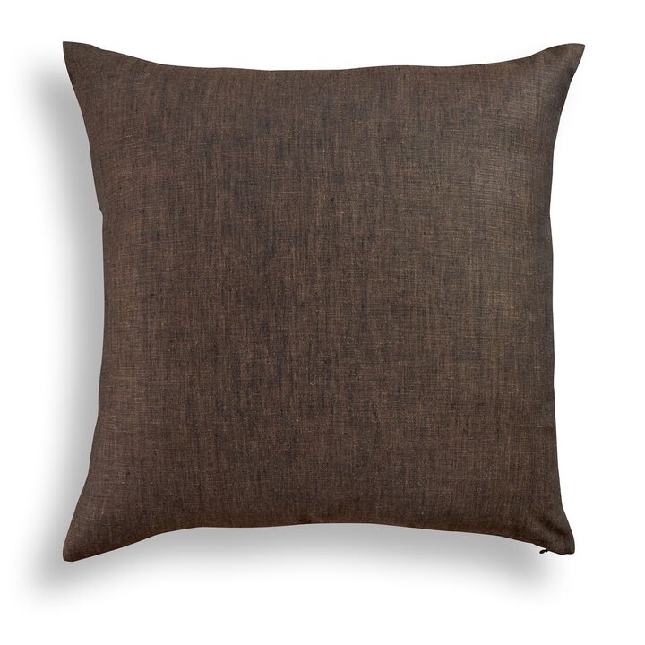 Solino Home Decorative Linen Pillow Cover 20 x 20 Inch - 100% European Flax Throw Pillow Case with Invisible Zipper | Montauk