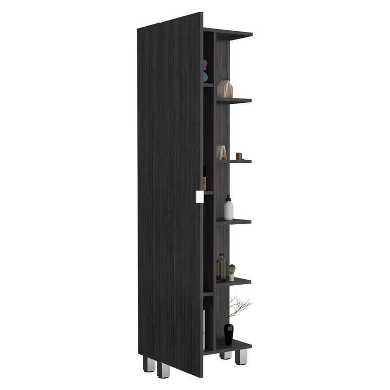 Corner Cabinet Womppi, Bathroom, Smoky Oak