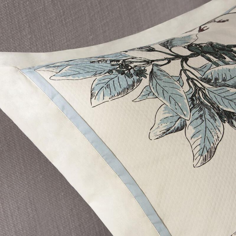 Belen Kox Quincy Leaf and Bird Print 7 Piece Comforter Set, Belen Kox