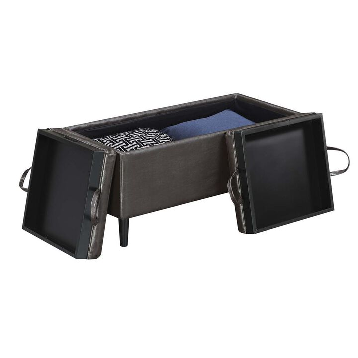 Convience Concept, Inc. Designs4Comfort Magnolia Storage Ottoman with Trays