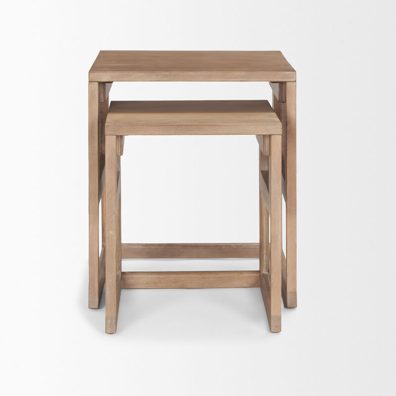 Grier Light Brown Nest Accent Table