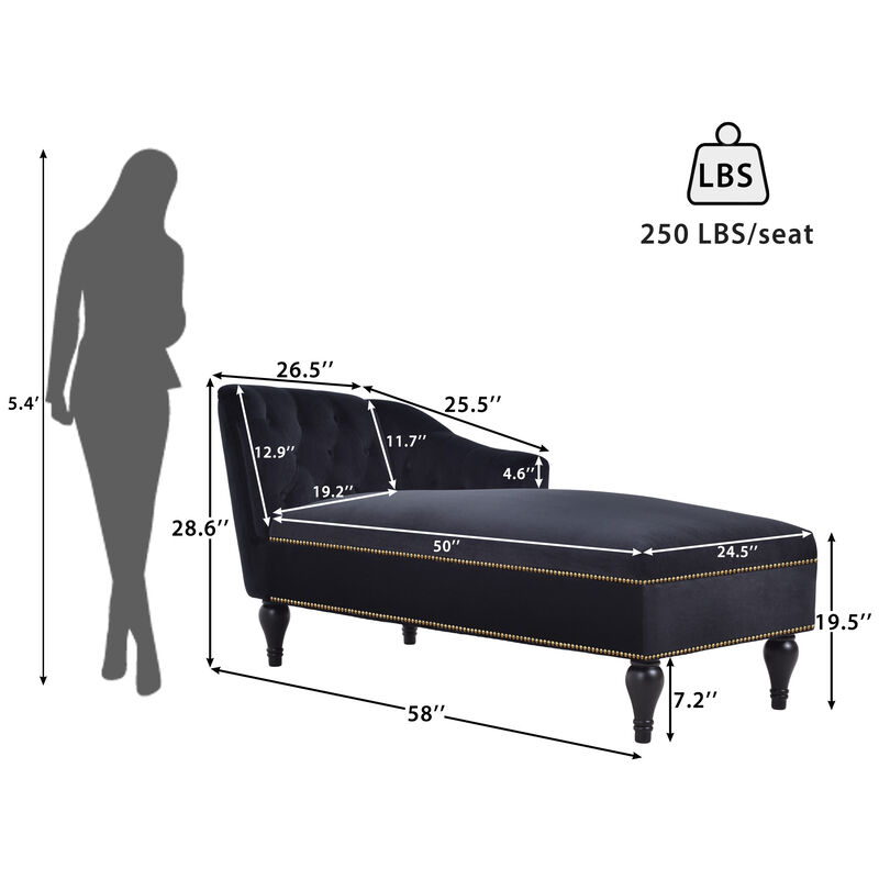 Velvet Chaise Lounge Sleeper Sofa