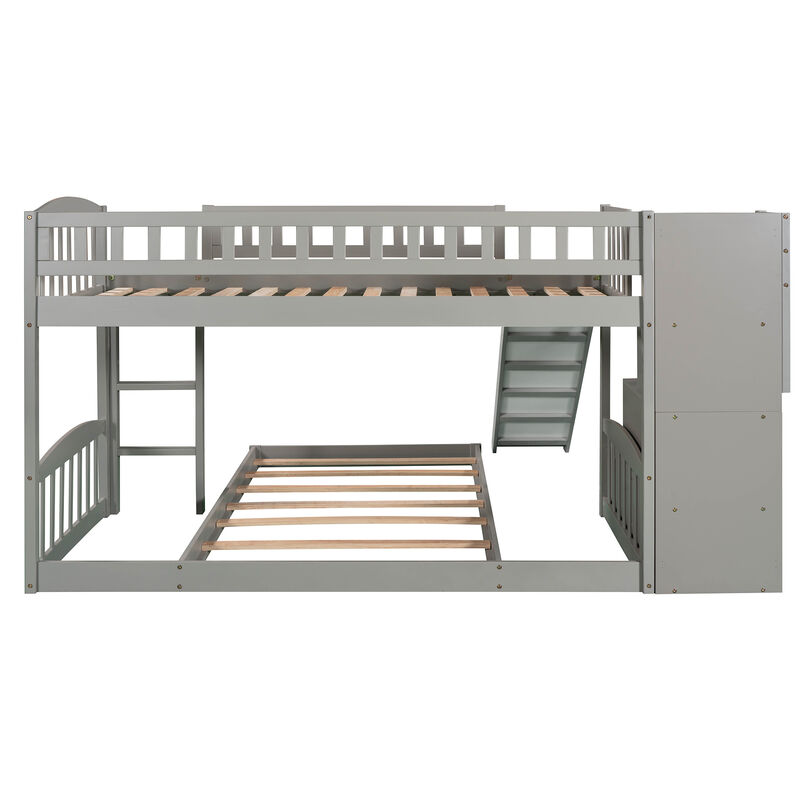 Merax Bunk Bed with Two Drawers and Slide
