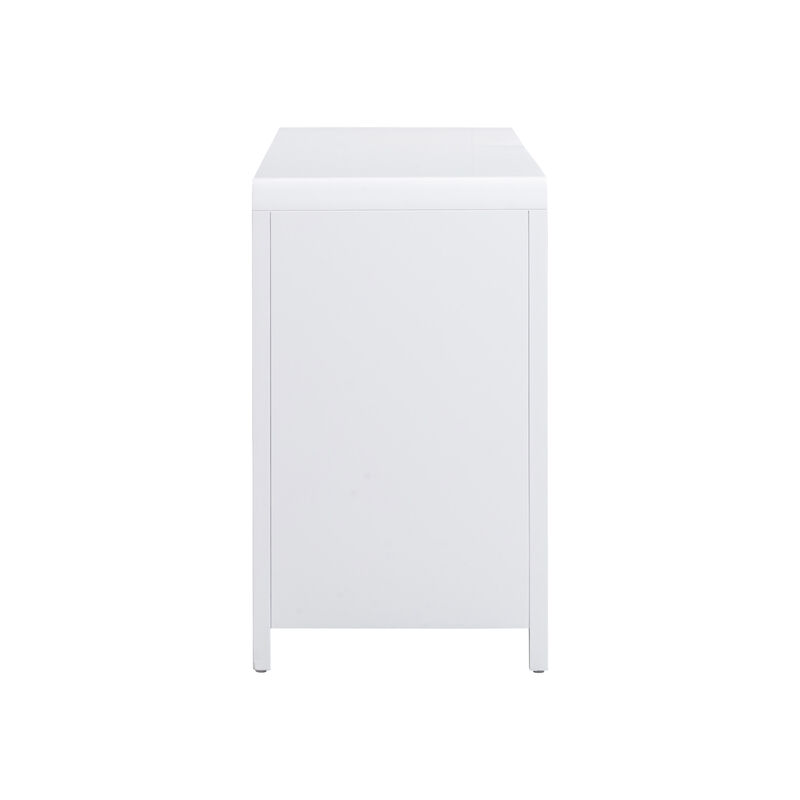 Patty White Rattan 6 Drawer Dresser