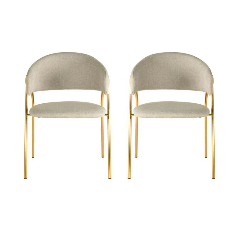 Belen Kox Modern Cream Dining Chairs - Set of 2, Belen Kox