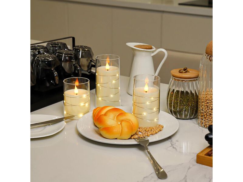 Aignis Flickering Flameless Candles Battery Operated
