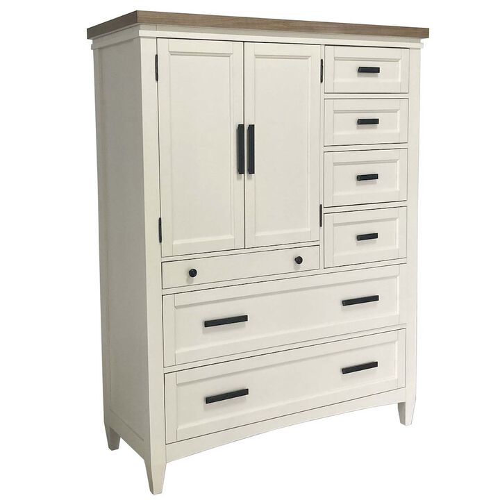 Parker House Furniture Parker House Americana Modern Bedroom 7 Drawer Door Chest with Workstation
