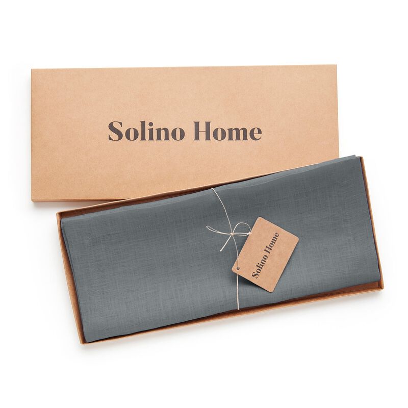 Solino Home 100% Pure Linen Table Runner | Fete for Valentine;s