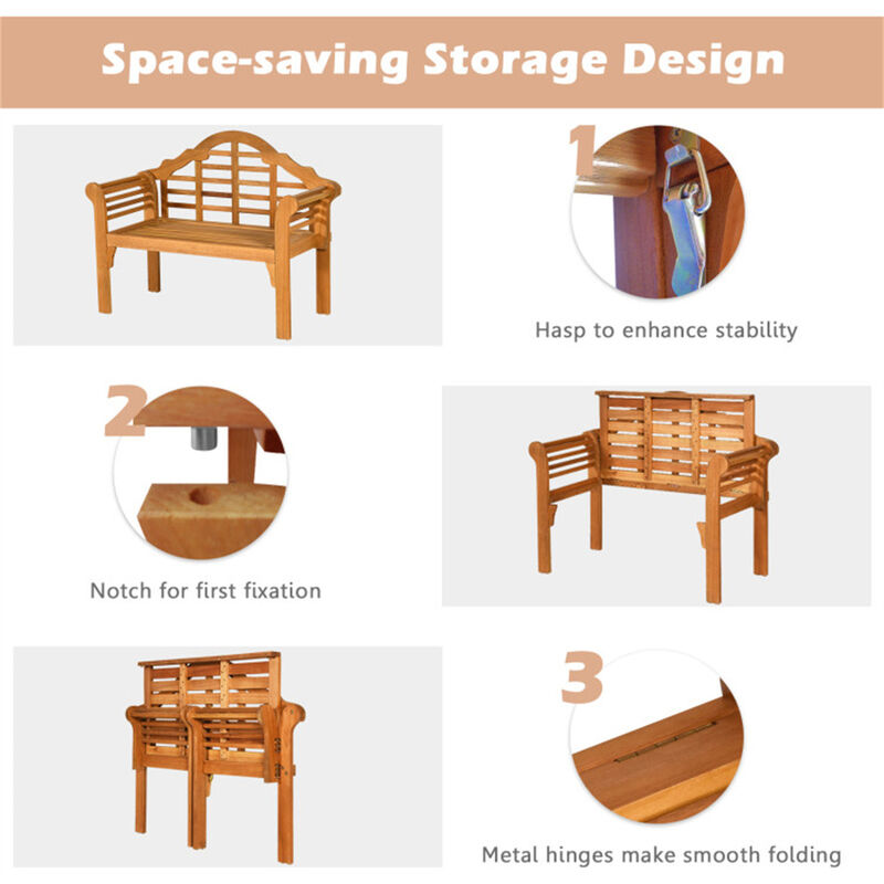 Foldable Garden Bench – Space-Saving Outdoor Seating for Patio & Backyard