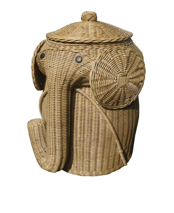 Elephant Rattan Hamper