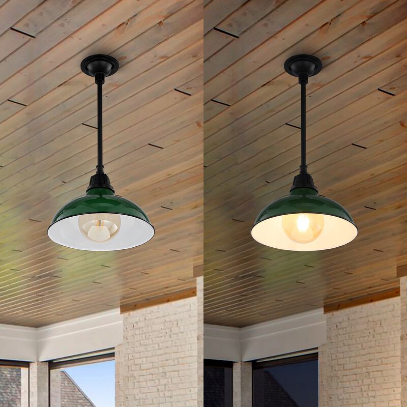 Jasper Farmhouse Industrial Indoor/Outdoor Iron LED Pendant