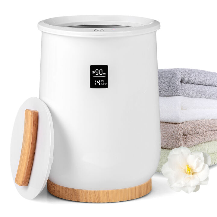 Heated Towel Warmer with LED Display and Button Control